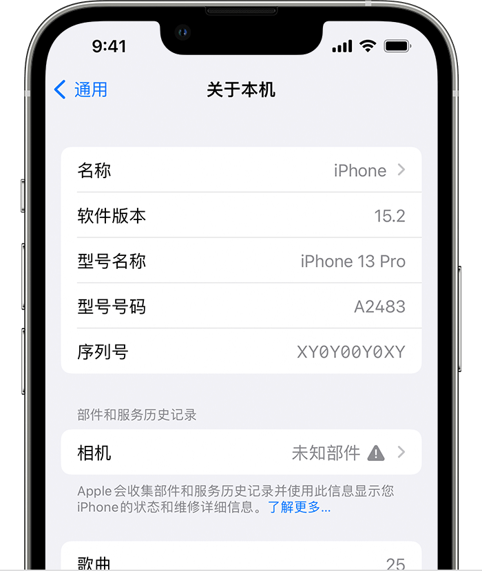 师宗苹果维修分享iPhone 出现提示相机“未知部件”是什么原因？ 